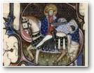 Saint Martin tranchant son manteau