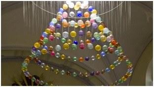 lustre boules de noel