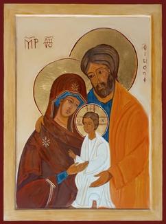 Icone de la Sainte Famille ecrite par Elisabeth Bo