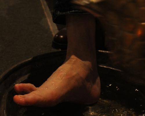 Lavement de pieds.