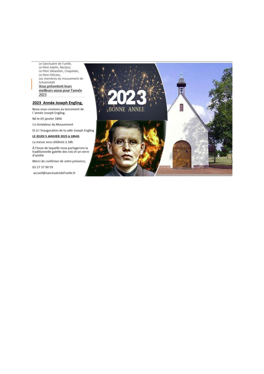 Lancement de l'année Joseph Engling