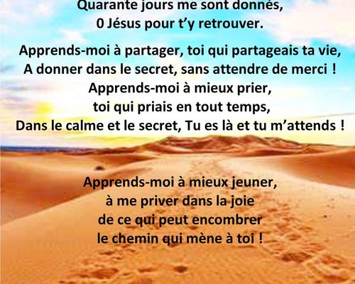 Priere Careme 40 jours