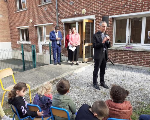 visite Mgr Dollmann école st Jo le cateau 28