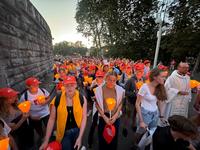 P&eacute;l&eacute; Jeunes Lourdes Procession Flambeaux