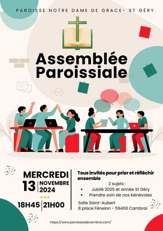 affiche assemblée paroissiale 13 novembre 2024