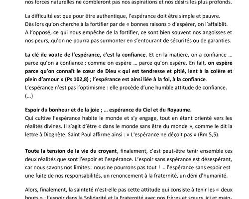 Homelie Espoir Esperance p2