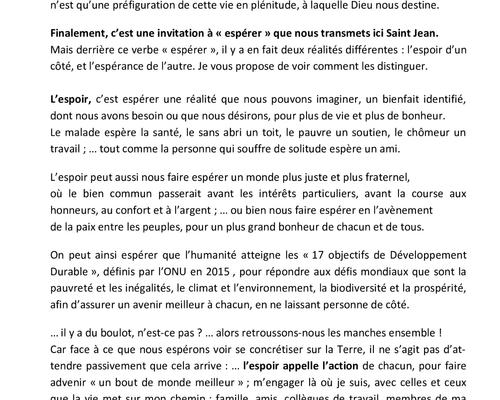 Homelie Espoir Esperance p1