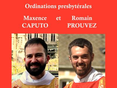 Maxence et Romain ordination presbyterale
