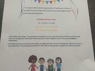 fete du jeu Beuvrages