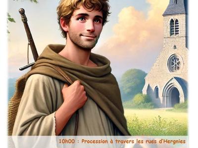 Affiche procession Saint Roch Hergnies 2025