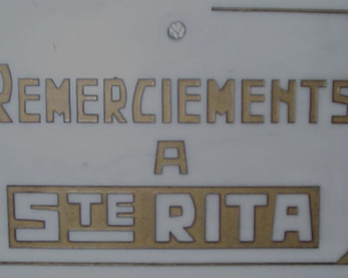 Plaque de remerciements