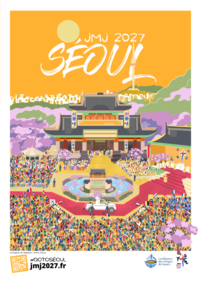 Affiche JMJ 2027 jaune