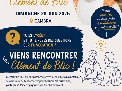 Affiche invitation rencontre ordination 2026