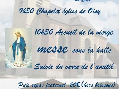 Flyer invitation Fete Paroissiale 15 aout Oisy