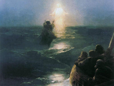 Jesus marche sur la mer Wikipedia Ivan Aivazovsky