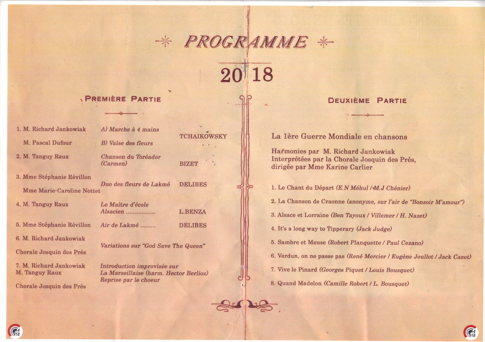 programme concert 2018