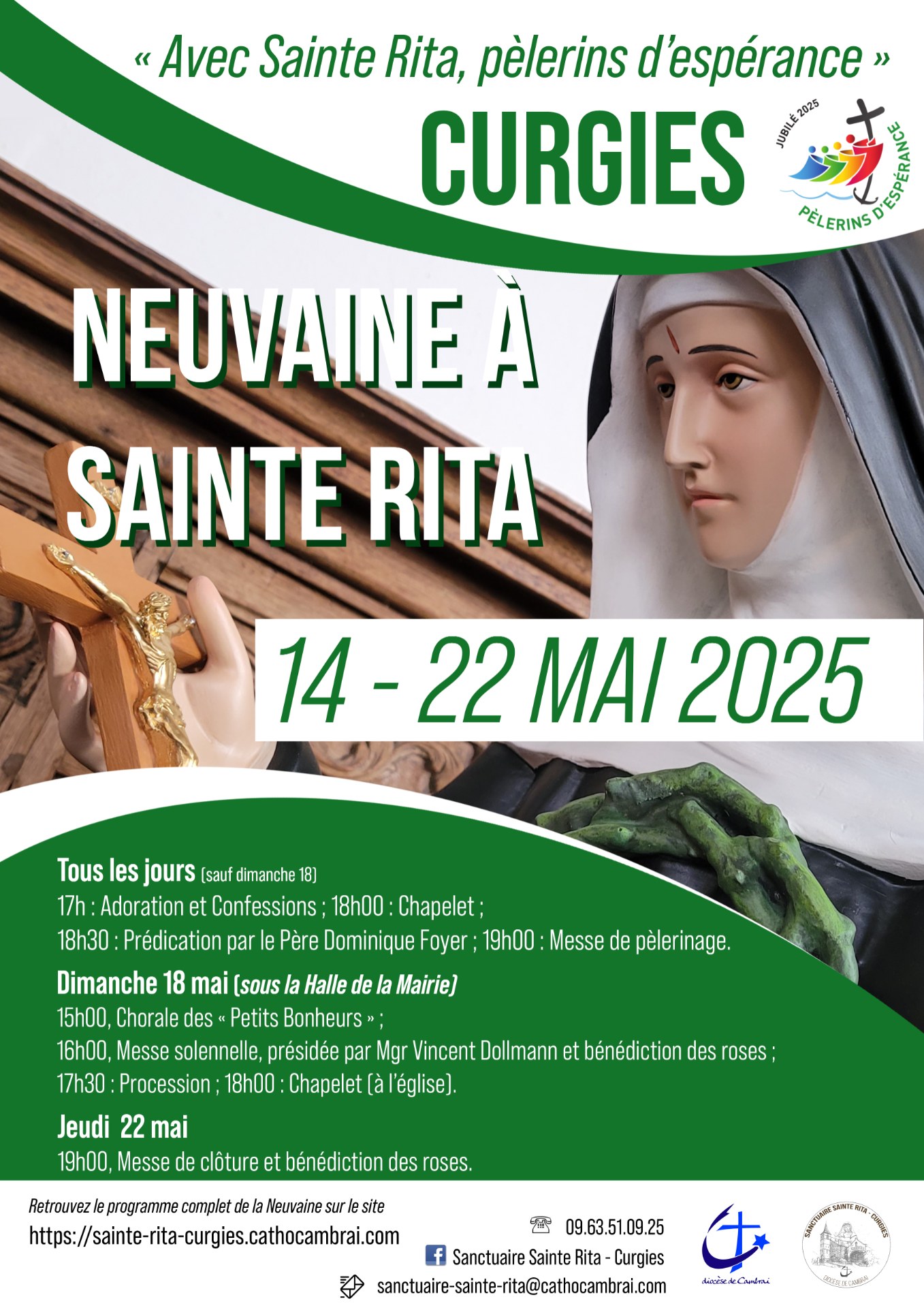 2025 02 18 Curgies : Affiche de la Neuvaine à Ste