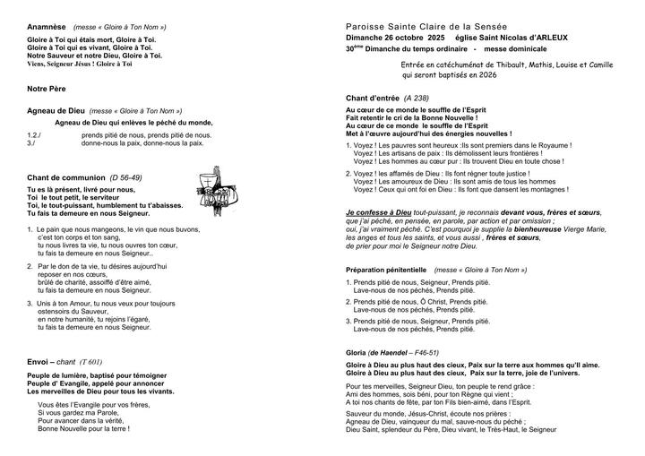2025-10- 26 octobre - ARLEUX- 30e dim-ext