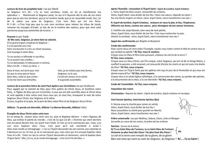 2026-01- 18 janvier - ARLEUX Confirmations et 1ere