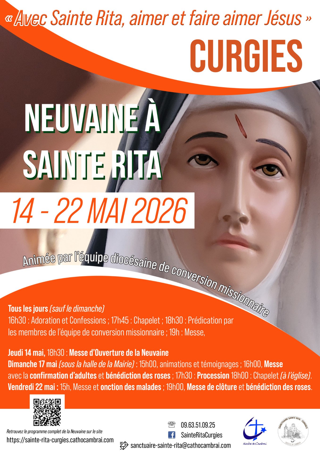 2026 02 27 Affiche Neuvaine de Ste Rita 2026