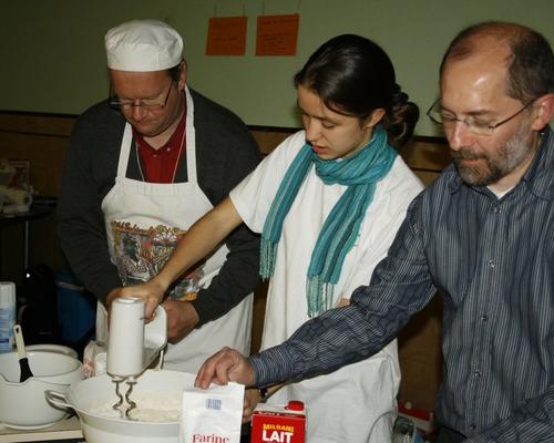 en service, à la confection des gaufres
