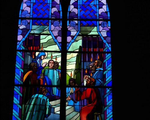 Vitrail Sacre Coeur - La Pentecote