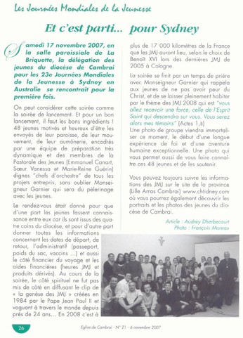 article eglise de cambrai 6 decembre 2007