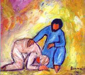 la face contre terre