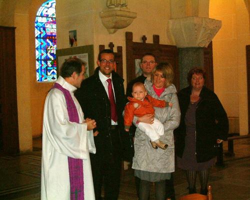 Accueil du futur baptise Tom