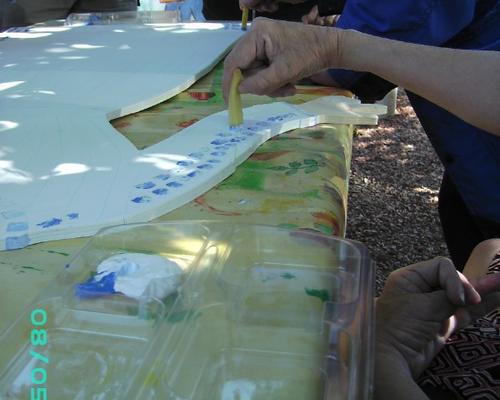 Atelier "Peinture de la robe de la Vierge"
