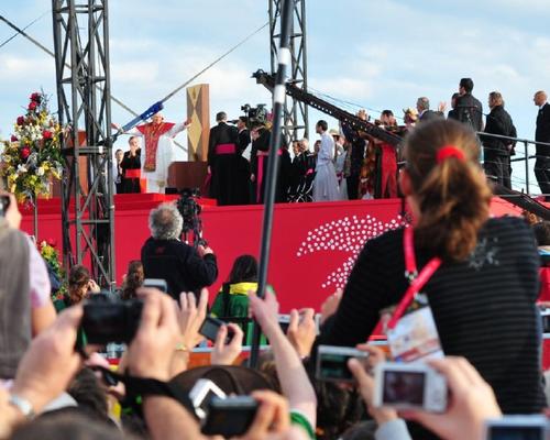 Arrivée du Pape