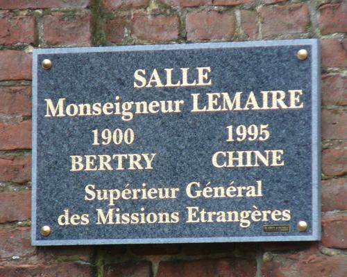 plaque Mgr Lemaire
