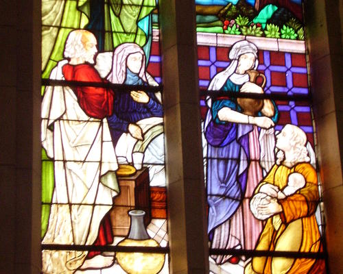 vitrail la nativité de la Vierge