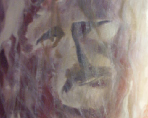 Visage du Christ sur le pilier