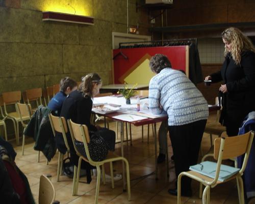 Les groupes discutent des passages de lettres sur le thème du Baptême