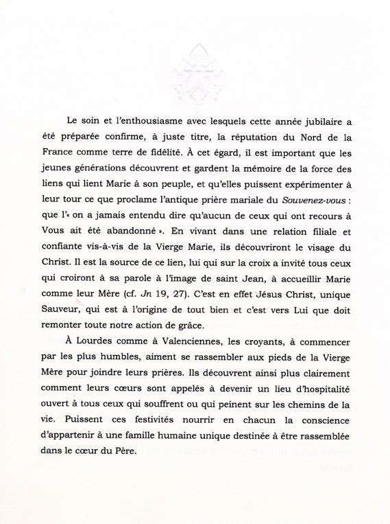 Lettre de Benoit XVI à Mgr Garnier (2)