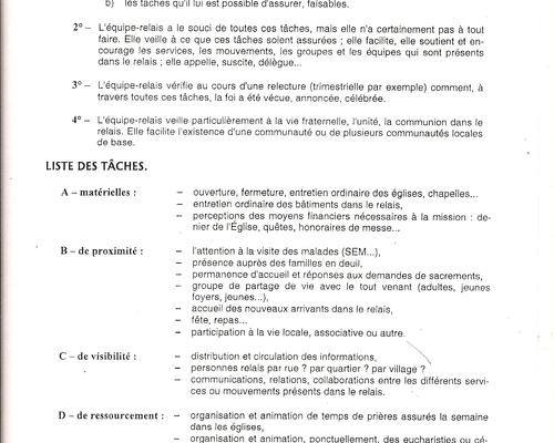 DES TACHES QUI PEUVENT RELEVER DE EQUIPES-RELAIS