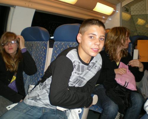 dans le train