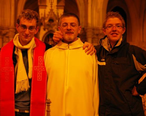 Matthieu et Jean Philippe avec Mr le doyen