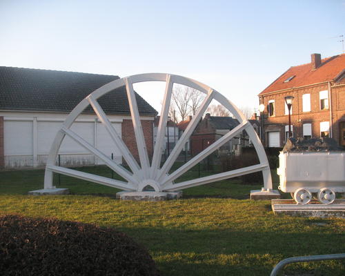 Ancienne roue de chevalet