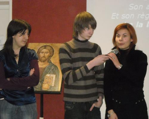 Mélanie, Paul Emile et Isabelle: animateurs de retraites de profession de foi (février)