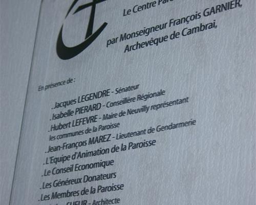 Panneau inauguration