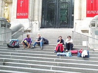 attente du bus JMJ