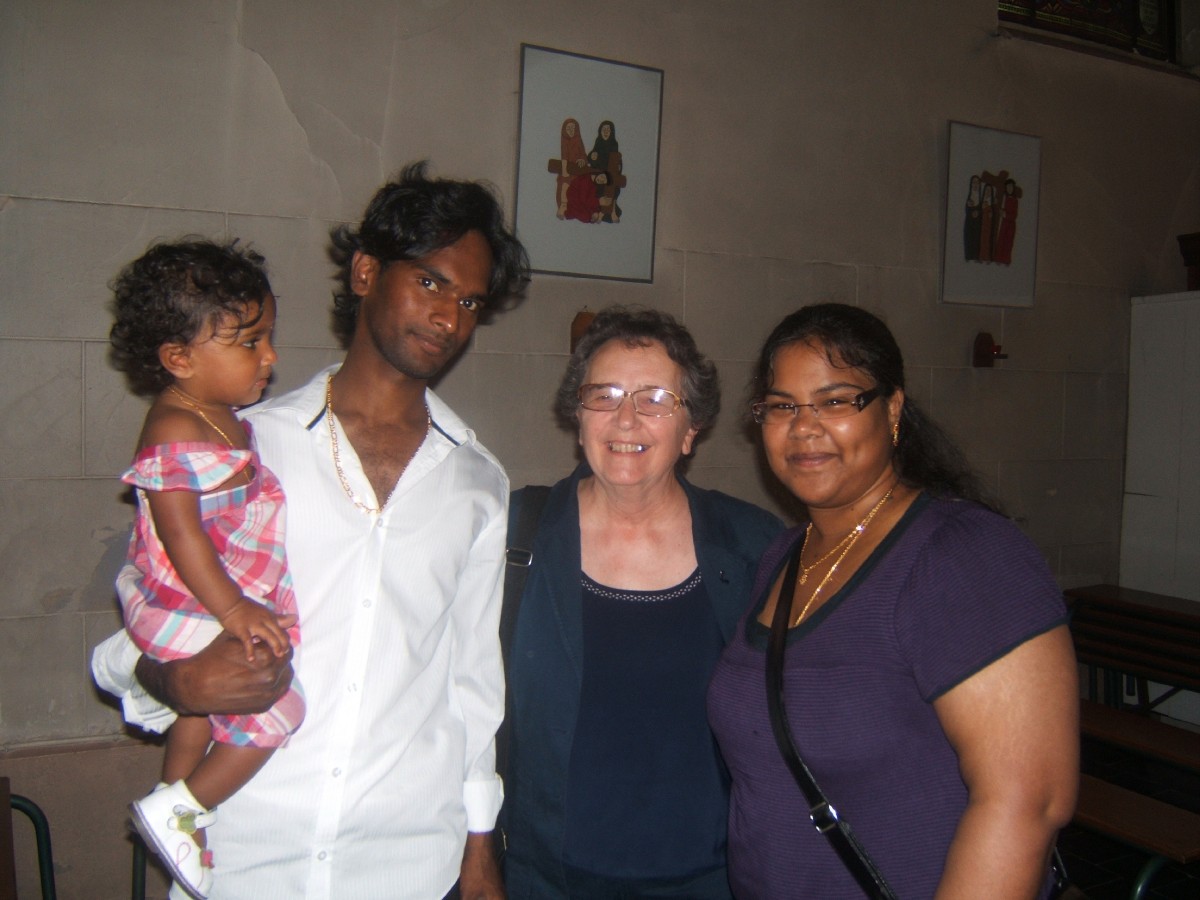 Une famille indienne de la paroisse