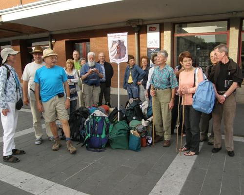 Le groupe en gare de Douai