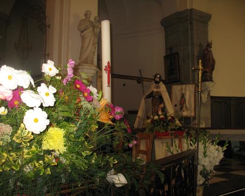 La statue de St Roch dans l'église St Amand