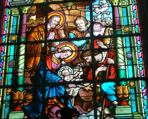 Vitrail de l'église Saint Wasnon