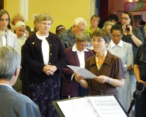 A l'occasion de l'engagement définitif de Marie Jamet dans la congrégation des soeurs de Notre Dame du Cénacle