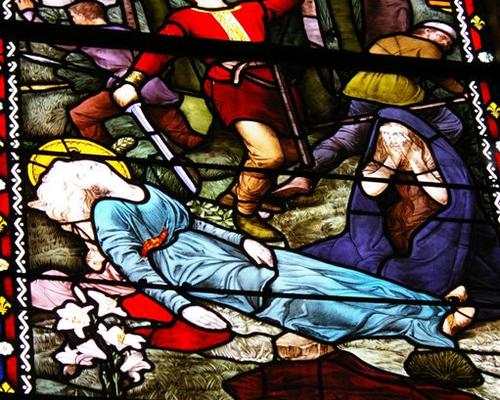 vitrail: meurtre de Ste Maxellende
