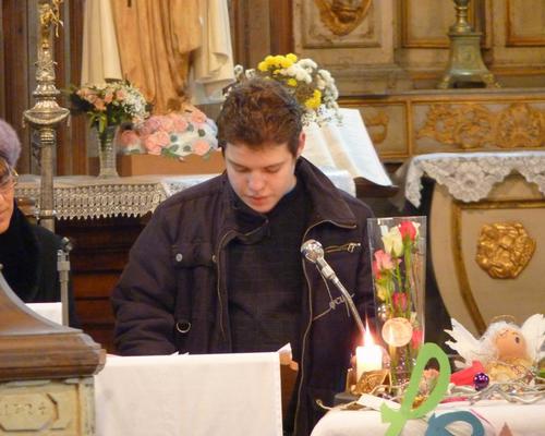 à Mastaing: ici, un confirmand (Baptiste)